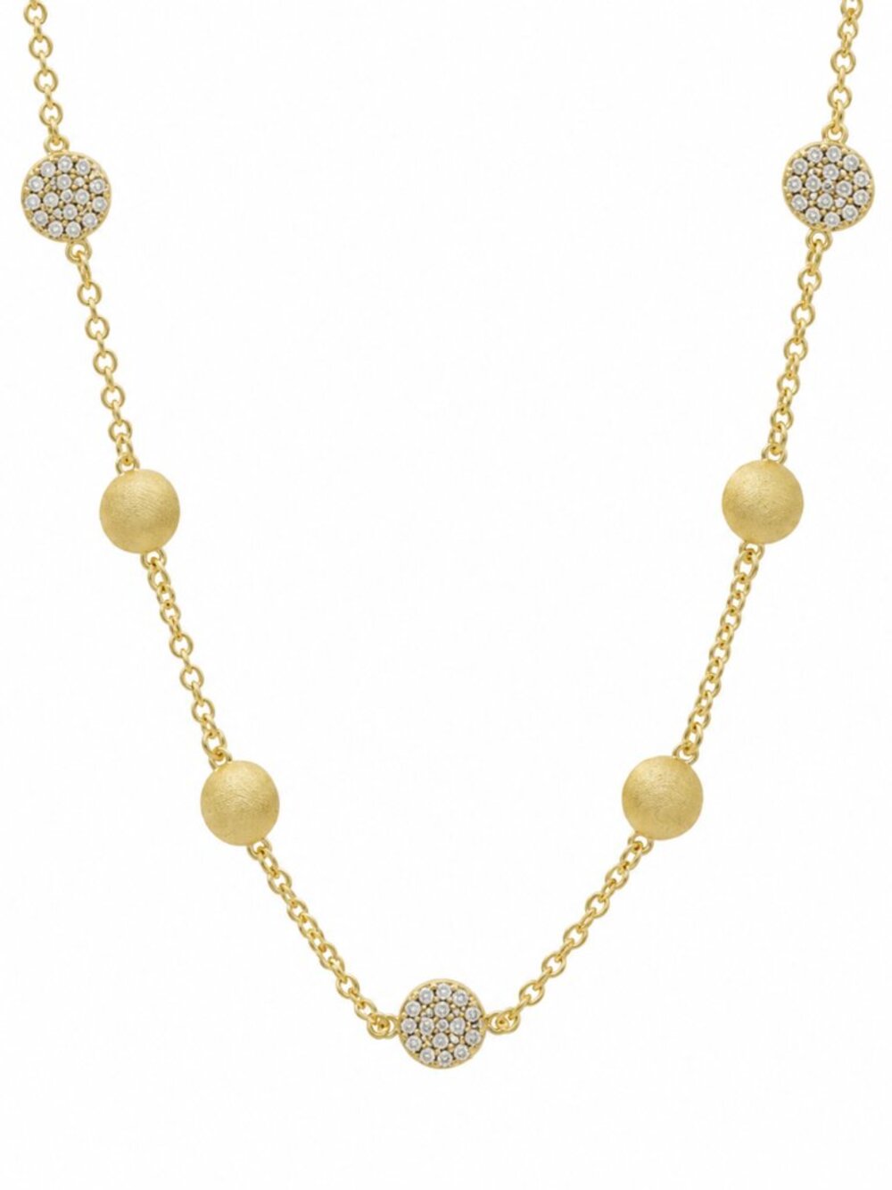 Freida Rothman Sterling Silver FR Signature 18" Station Necklace - NWT $395 MSRP